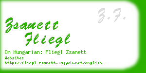 zsanett fliegl business card